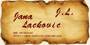 Jana Lacković vizit kartica